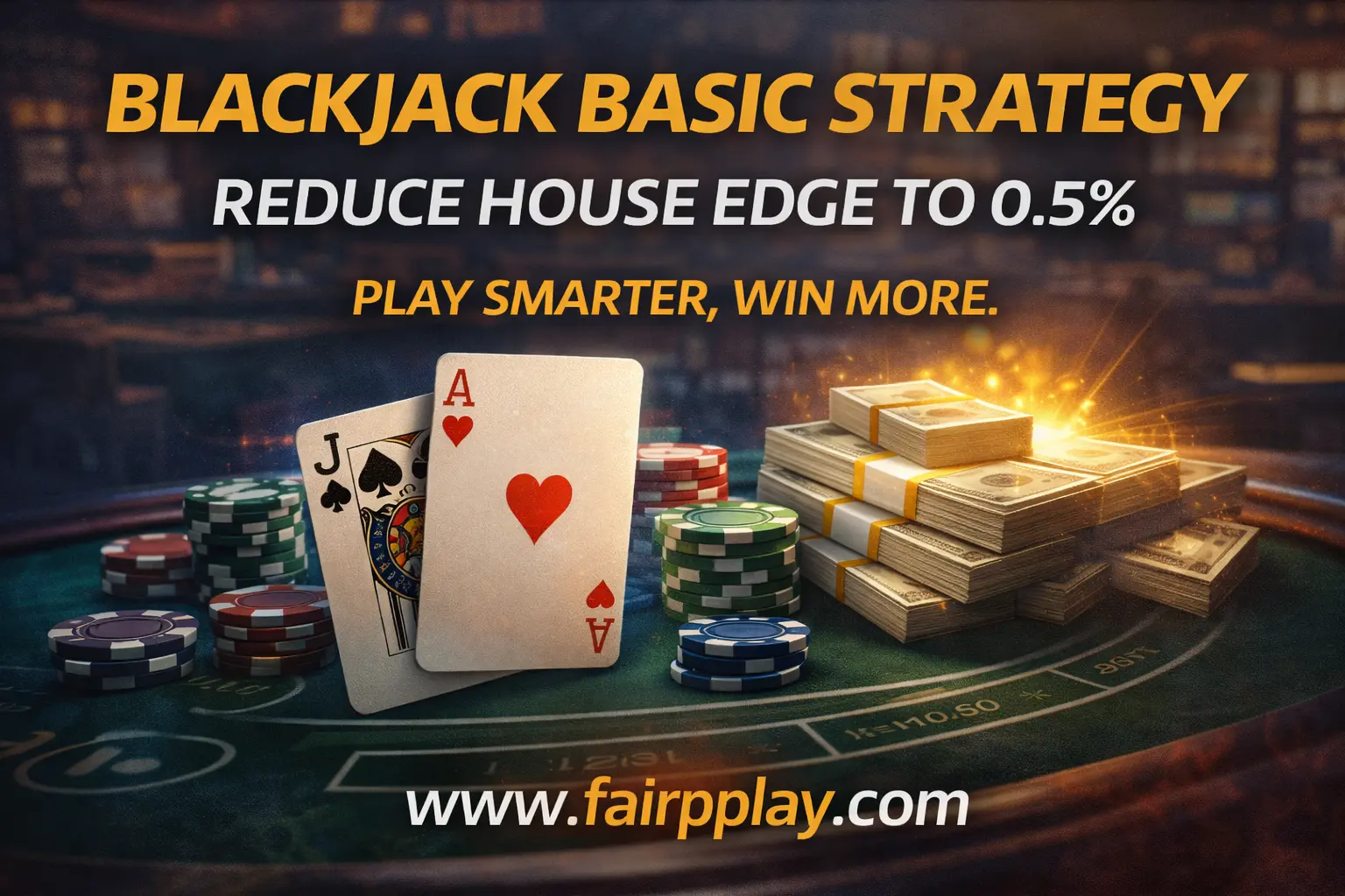 Blackjack Basic Strategy: Reduce House Edge to 0.5% on Fairplay featured image