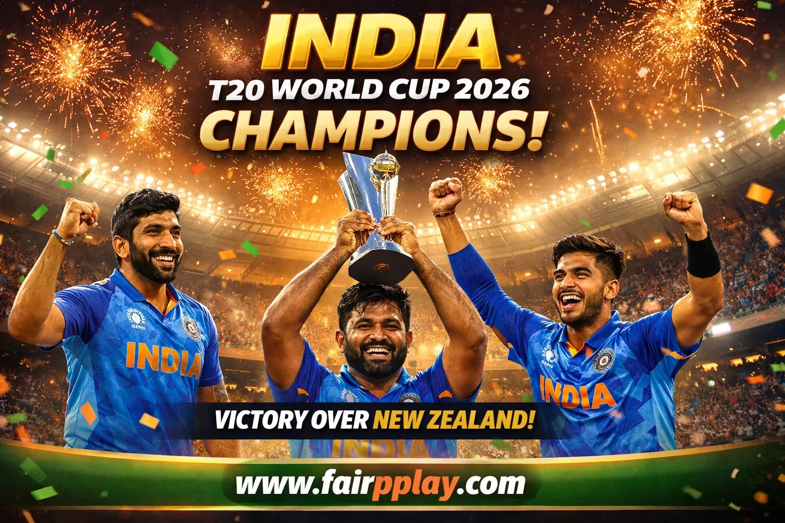 India Crowned ICC T20 World Cup 2026 Champions – Historic Triumph | Fairplay featured image